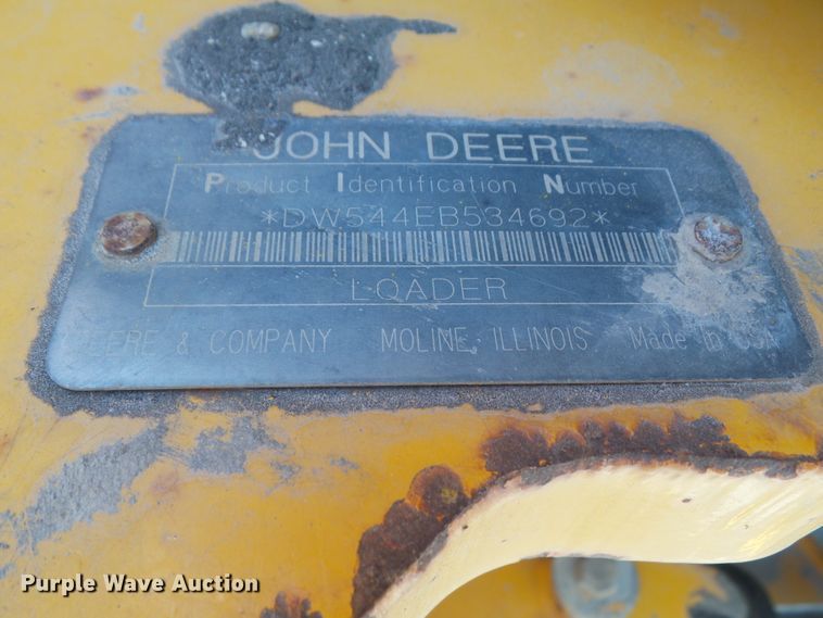 image for item DF0886 1991 John Deere 544E  wheel loader