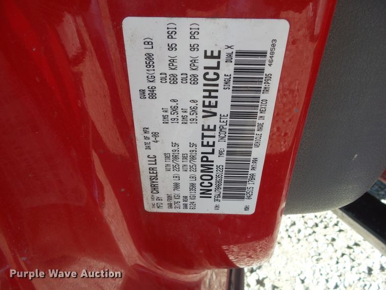 image for item DF0900 2008 Sterling 5500  flatbed truck