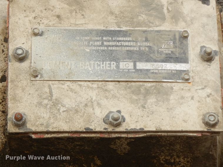 image for item DH6618 1990 Con-e-co 10 All Pro concrete batch plant