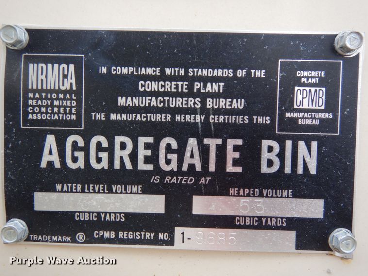 image for item DH6618 1990 Con-e-co 10 All Pro concrete batch plant