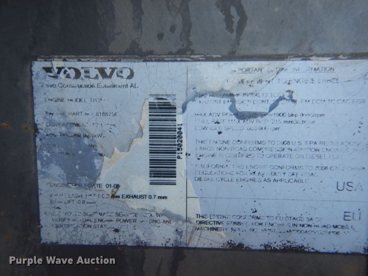 image for item DI0452 2008 Volvo EC360C L  excavator