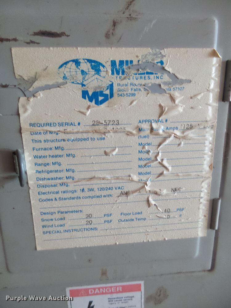 image for item EF9657 1995 Miller office trailer