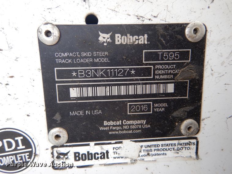 image for item GR9829 2016 Bobcat T595  tracked skid steer loader