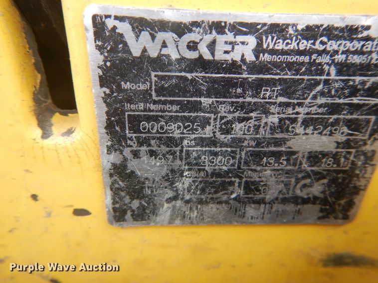 image for item GR9833 2004 Wacker RT  vibratory trench compactor