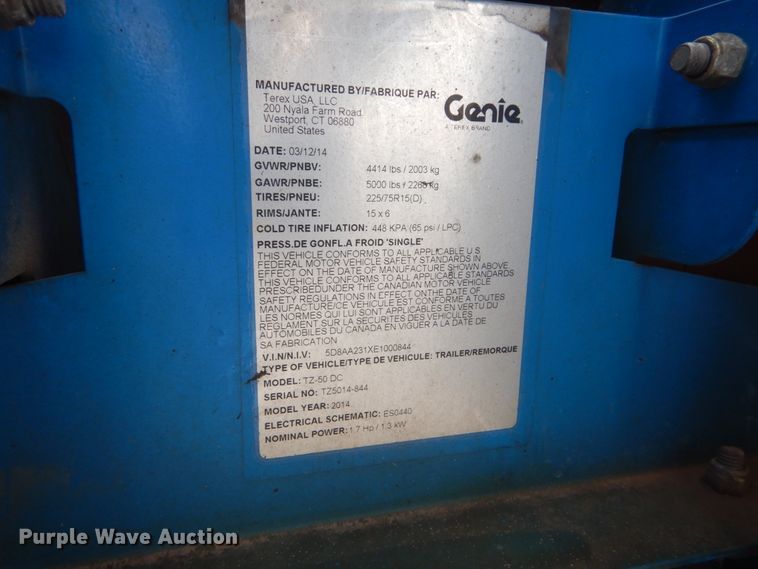 image for item GR9834 2014 Genie TZ-50  boom lift