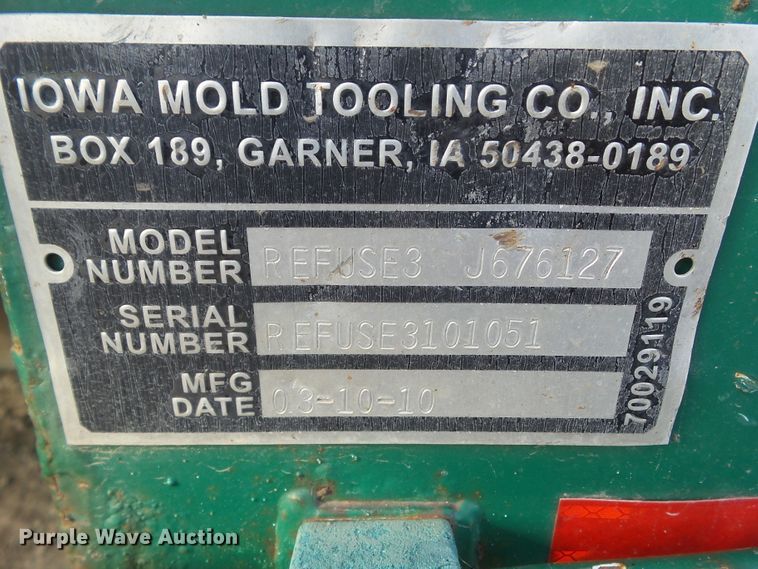 image for item HF9622 2010 IMT Refuse3J676127 refuse container loader