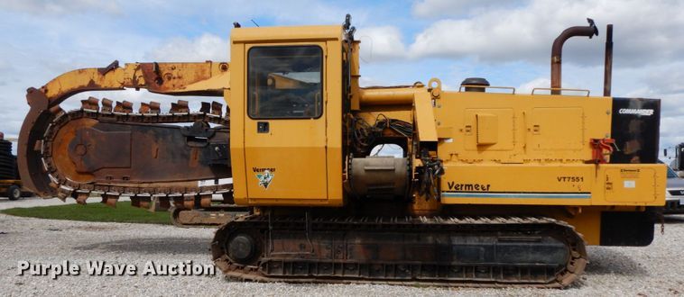 image for item HJ9722 1998 Vermeer T755 Commander  trencher