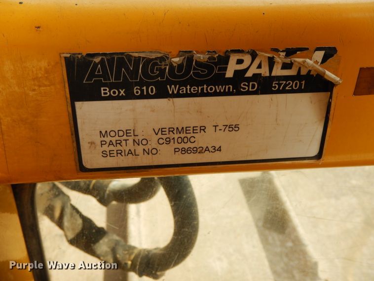 image for item HJ9722 1998 Vermeer T755 Commander  trencher