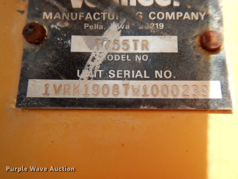 image for item HJ9722 1998 Vermeer T755 Commander  trencher