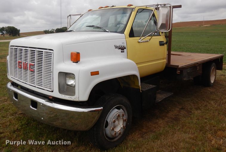 image for item HN9280 1992 GMC TopKick C5500  flatbed truck
