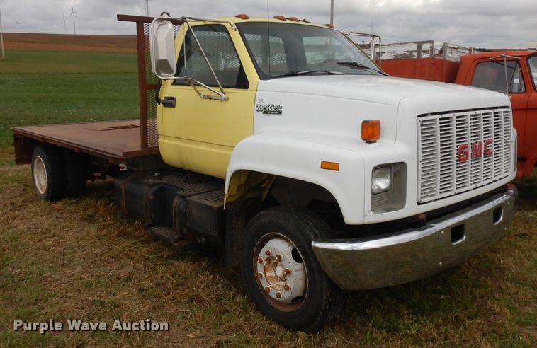 image for item HN9280 1992 GMC TopKick C5500  flatbed truck