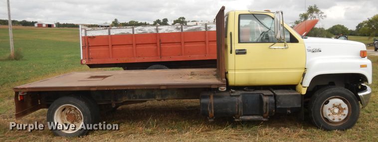 image for item HN9280 1992 GMC TopKick C5500  flatbed truck