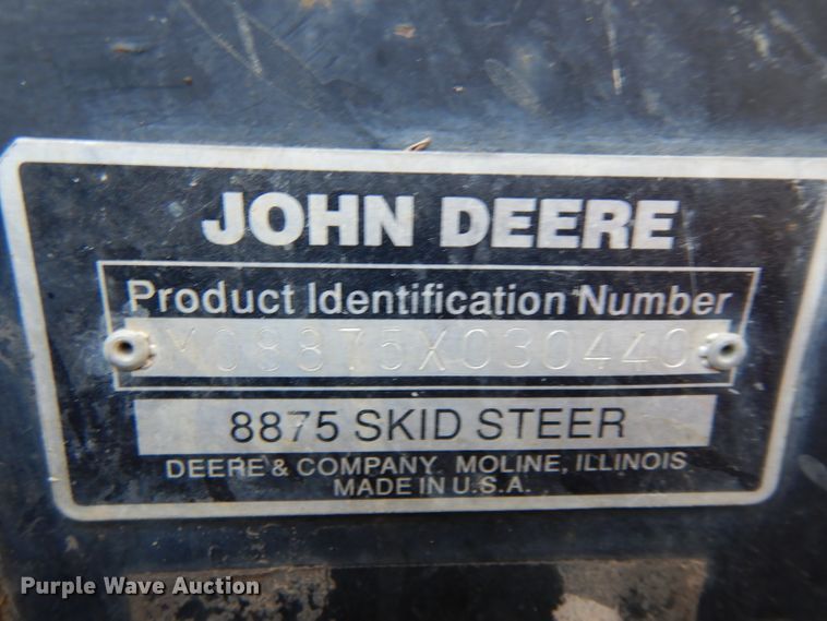 image for item HN9304 John Deere 8875  skid steer loader