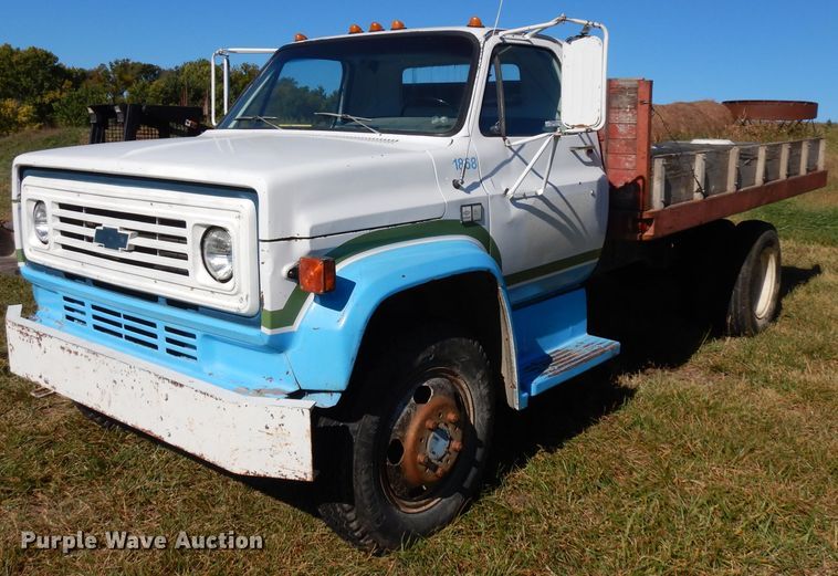 image for item HN9305 1983 Chevrolet C60  flat dump bed truck