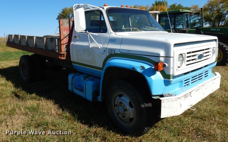 image for item HN9305 1983 Chevrolet C60  flat dump bed truck