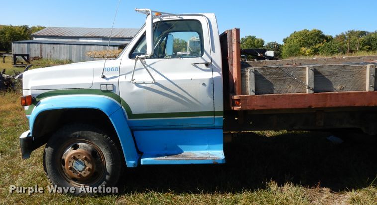 image for item HN9305 1983 Chevrolet C60  flat dump bed truck