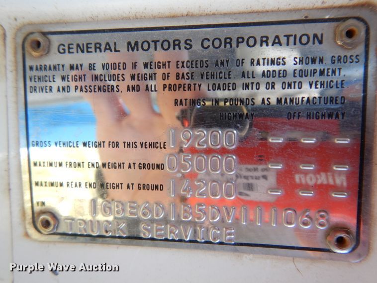 image for item HN9305 1983 Chevrolet C60  flat dump bed truck