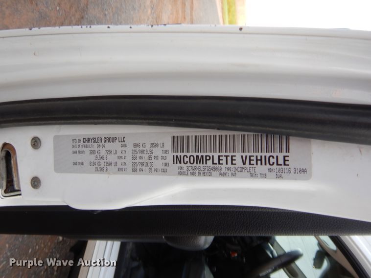 image for item HW9304 2015 Dodge Ram 5500  bucket truck