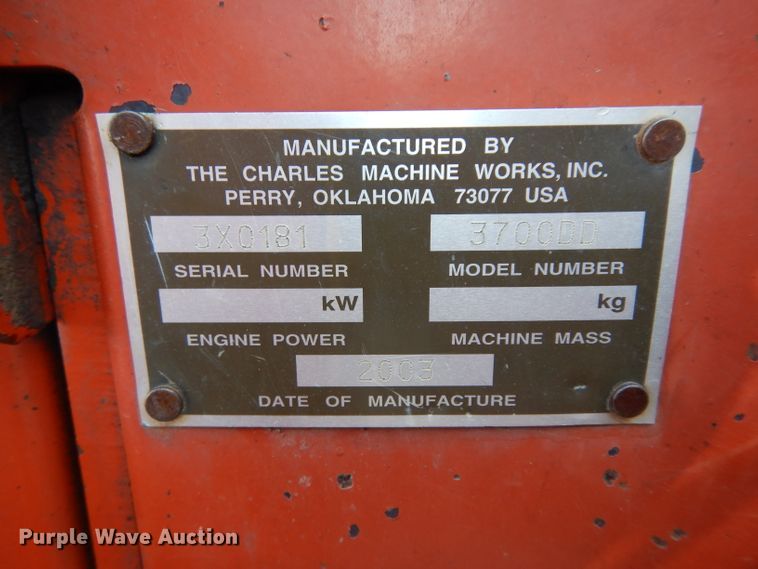 image for item HY9706 2003 Ditch Witch 3700DD  trencher