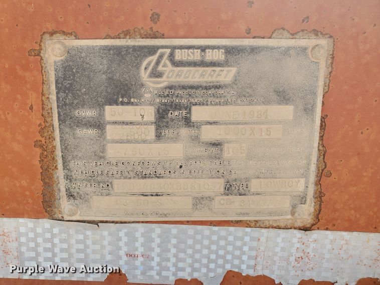 image for item DD0359 1984 Load Craft L3-50-S oilfield trailer