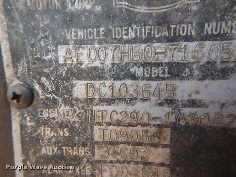 image for item DD0365 1973 Autocar DC10364B  winch truck