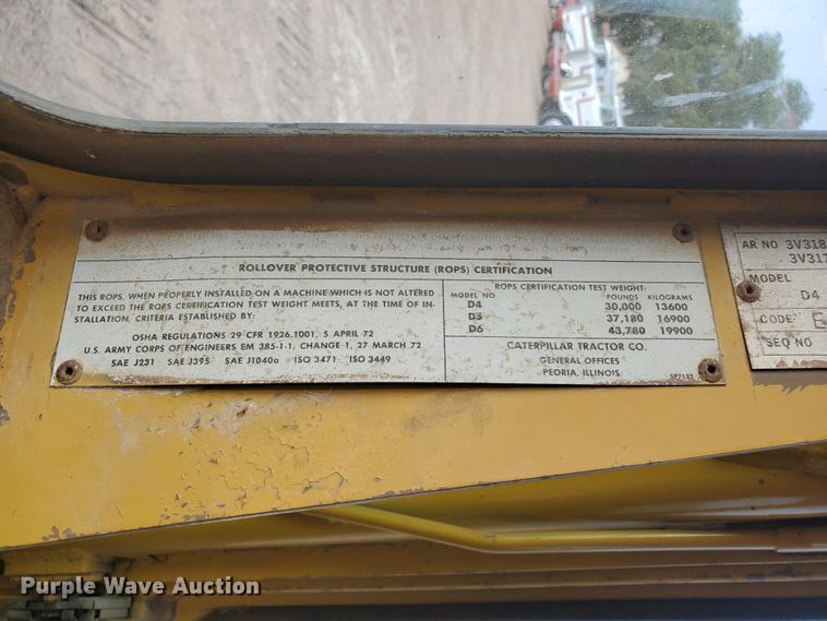 image for item DF5742 1978 Caterpillar D5B  dozer