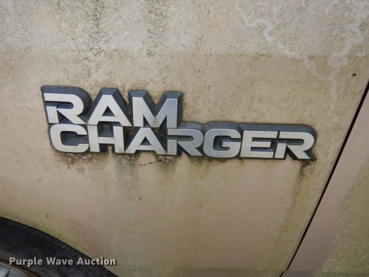 image for item DH5187 1992 Dodge Ram Charger  SUV