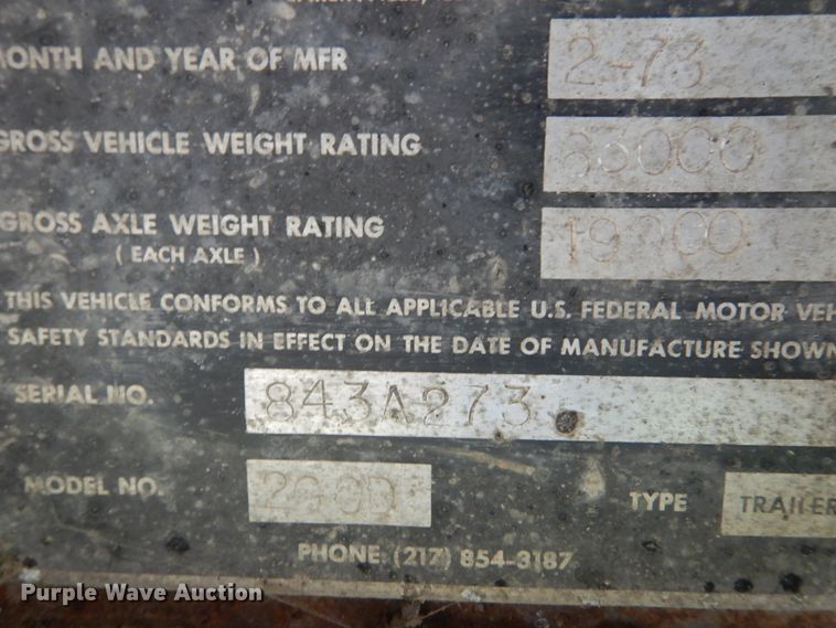 image for item DH5190 1973 Schien end dump trailer