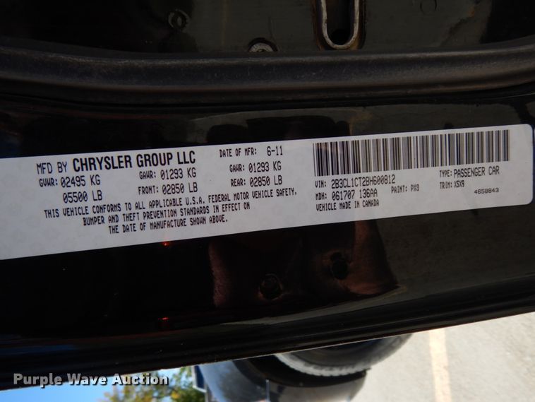 image for item DH6671 2011 Dodge Charger Police