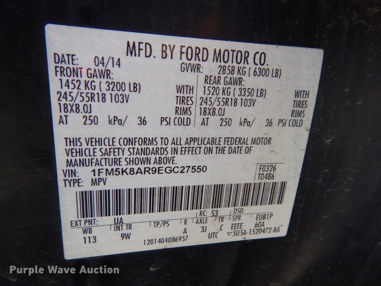 image for item DH6672 2014 Ford Explorer Police Interceptor  SUV