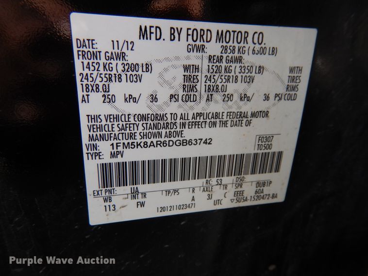 image for item DH6673 2013 Ford Explorer Police Interceptor  SUV