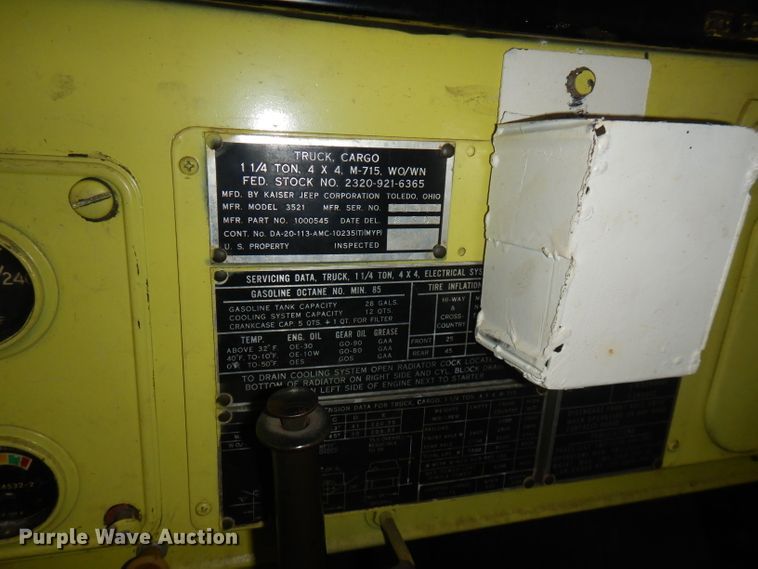 image for item FR9047 1968 Kaiser Jeep 3521  brush fire truck