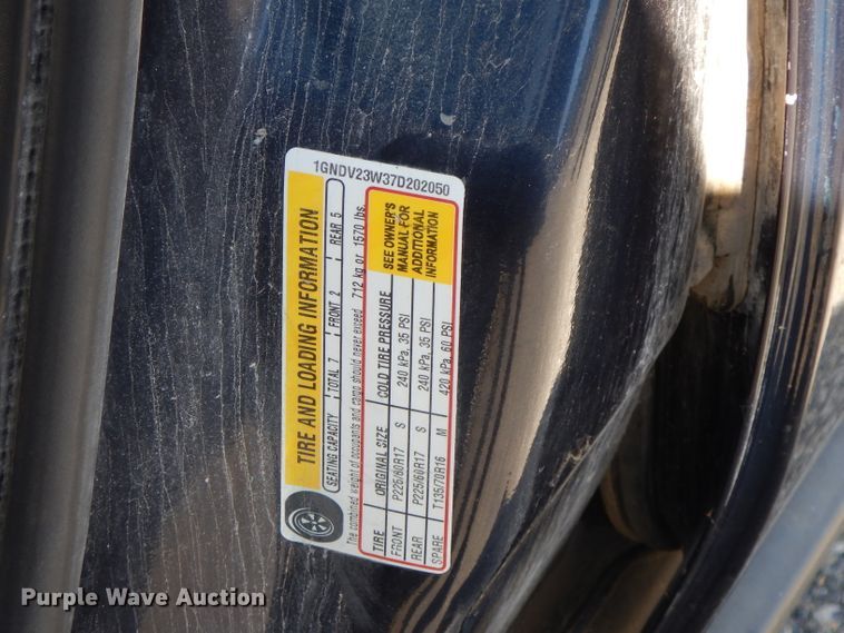 image for item FR9128 2007 Chevrolet Uplander  van