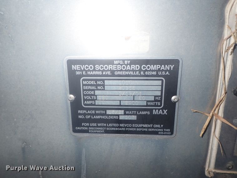 image for item GL9396 Nevco baseball scoreboard