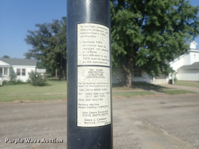 image for item GV9691 2000 John Deere 35 ZTS  mini excavator