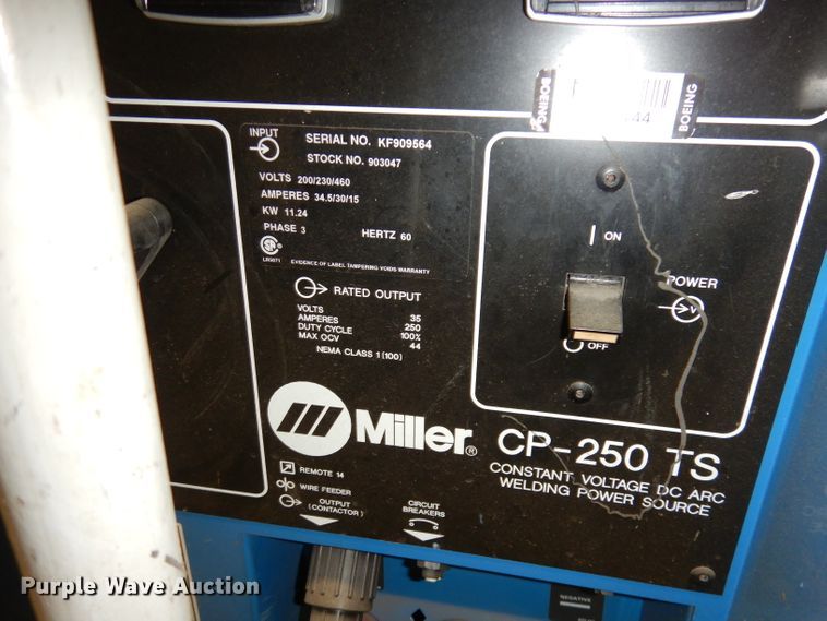 image for item HA9779 Miller CP250TS DC arc welder