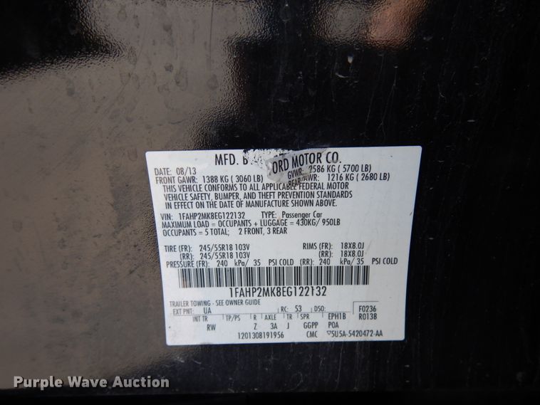 image for item HD9041 2014 Ford Taurus Police Interceptor