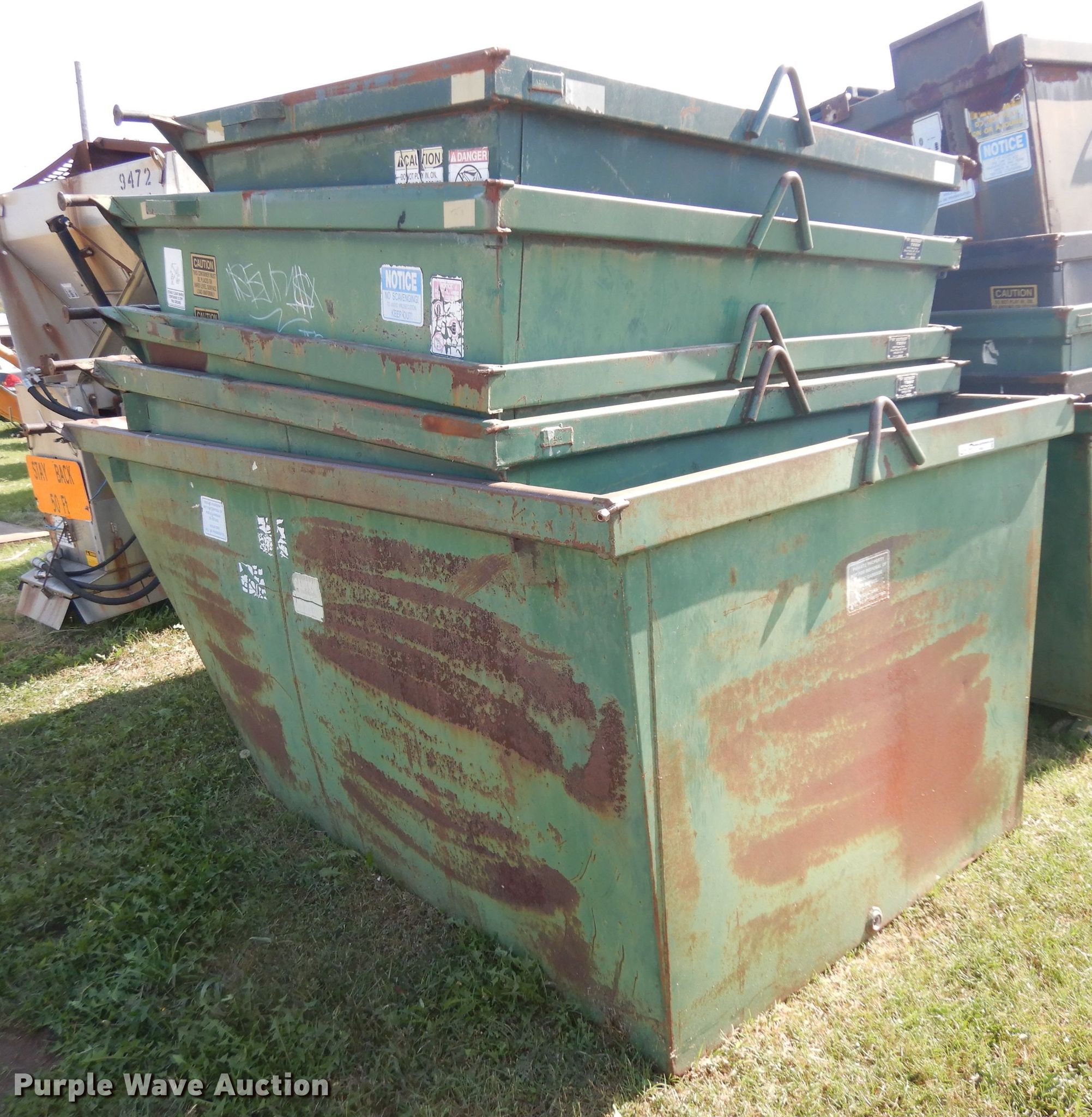 (5) Wastequip dumpsters in El Dorado, KS Item HN9377 sold Purple Wave