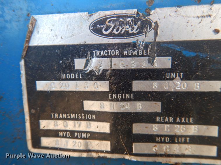 image for item DG4613 1968 Ford 8000  tractor