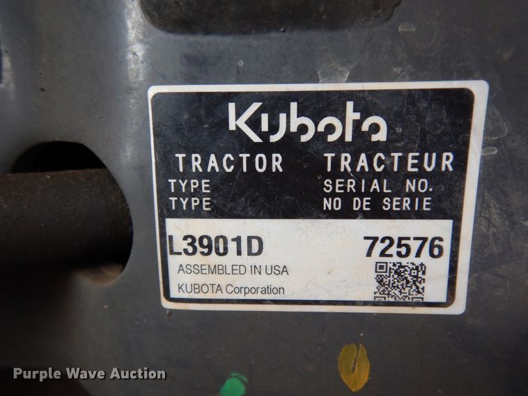 image for item DJ6609 2017 Kubota L3901D  MFWD tractor