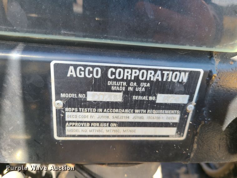 image for item DY9961 2010 Challenger MT765C  tractor