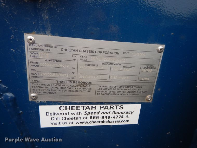 image for item DH0086 2019 Cheetah Chassis Sandmaster chassis trailer