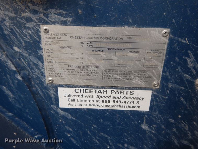 image for item DH0089 2019 Cheetah Chassis Sandmaster chassis trailer