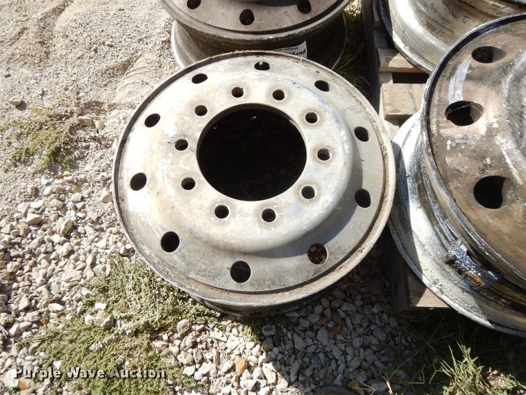 image for item DH0203 (6) 9x22.5 aluminum hub pilot wheels