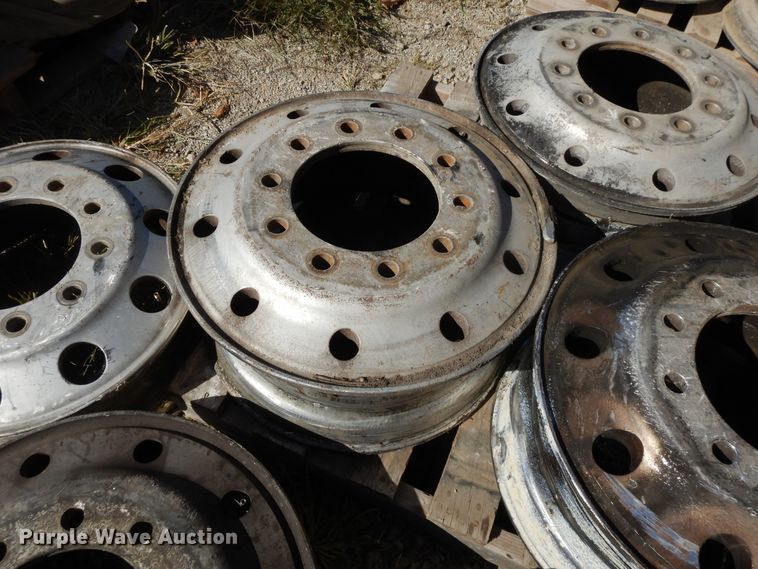 image for item DH0203 (6) 9x22.5 aluminum hub pilot wheels