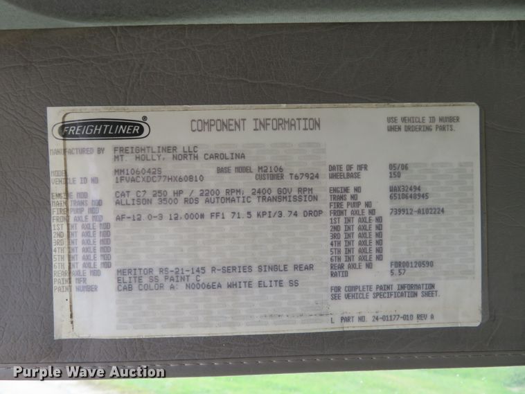 image for item DH1242 2007 Freightliner Business Class M2  flatbed truck