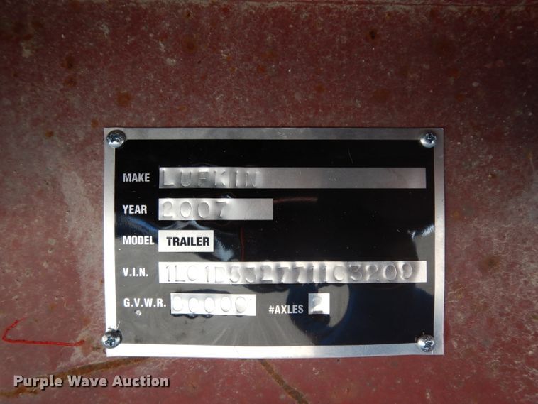 image for item DJ6602 2007 Lufkin flatbed trailer