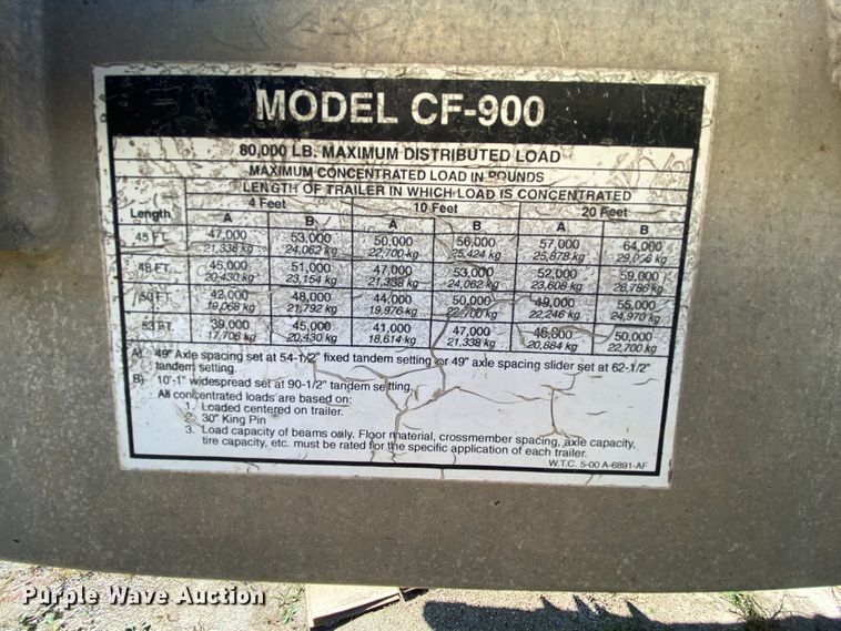 image for item HE9814 2003 Wilson C-900 Road Brute flatbed trailer