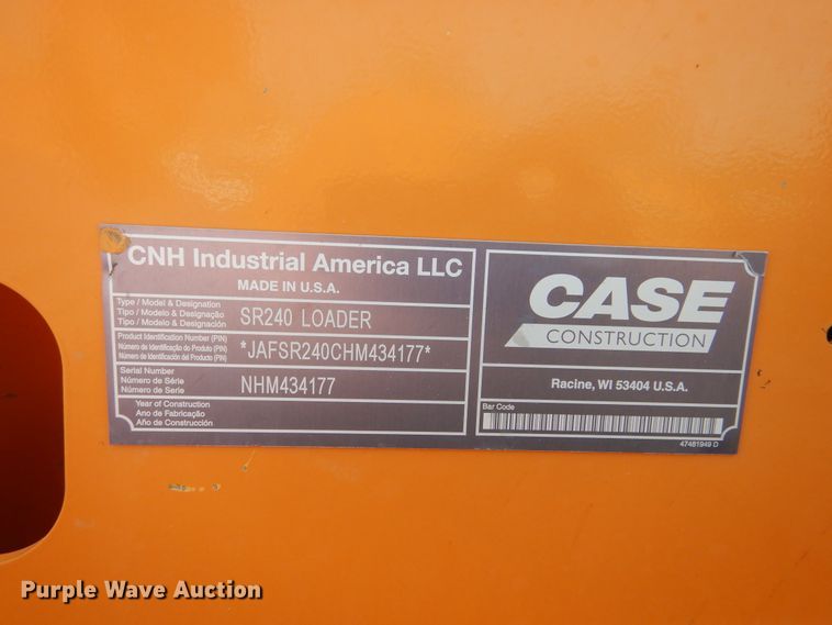 image for item HO9927 Case SR240  skid steer loader