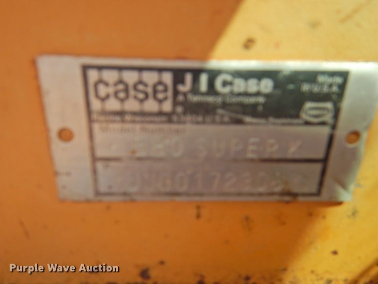 image for item HO9930 1993 Case 580 Super K  backhoe